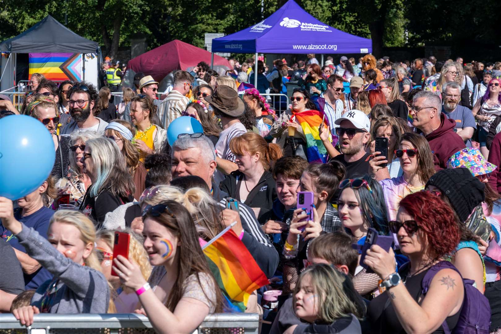 Highland Pride 2023: Over 2000 people were at the Party in the Park to celebrate Pride. Picture: Alexander Williamson