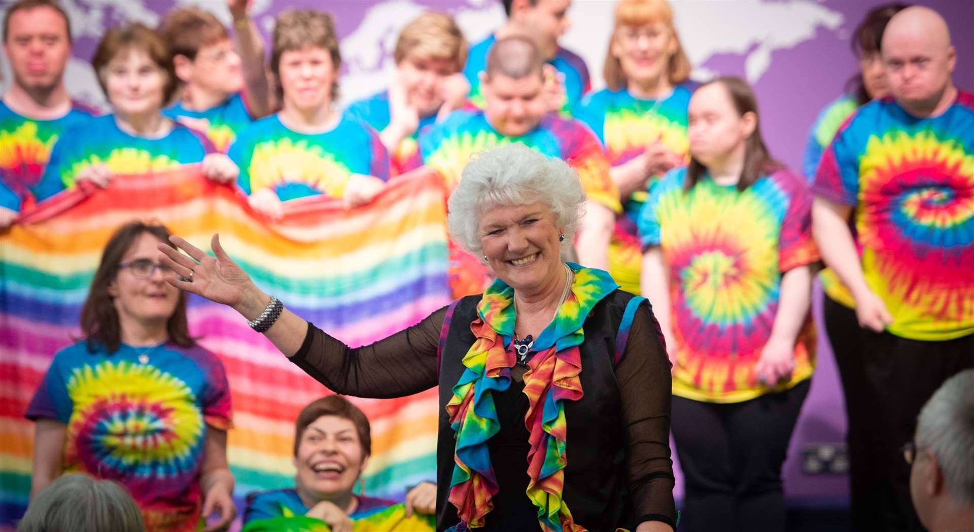 The Rainbow Singers in action at a fundraising concert for charity in Inverness.