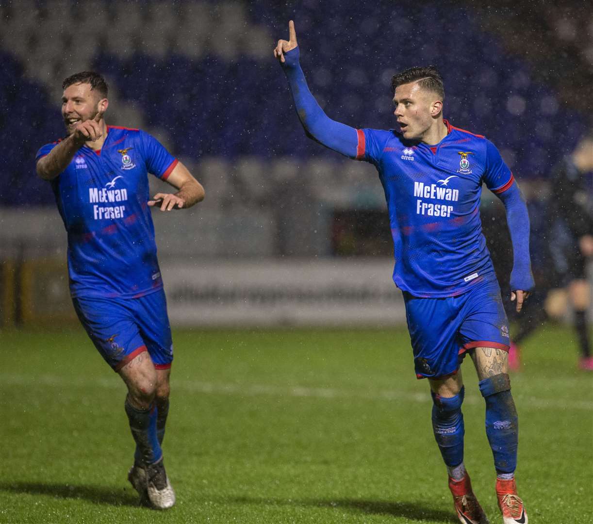 Picture - Ken Macpherson, Inverness. SCOTTISH CHALLENGE CUP - SEMI-FINAL. Inverness CT(2) v Rangers Colts(1).16.02.20. ICT's Miles Storey celebrates his winning goal.