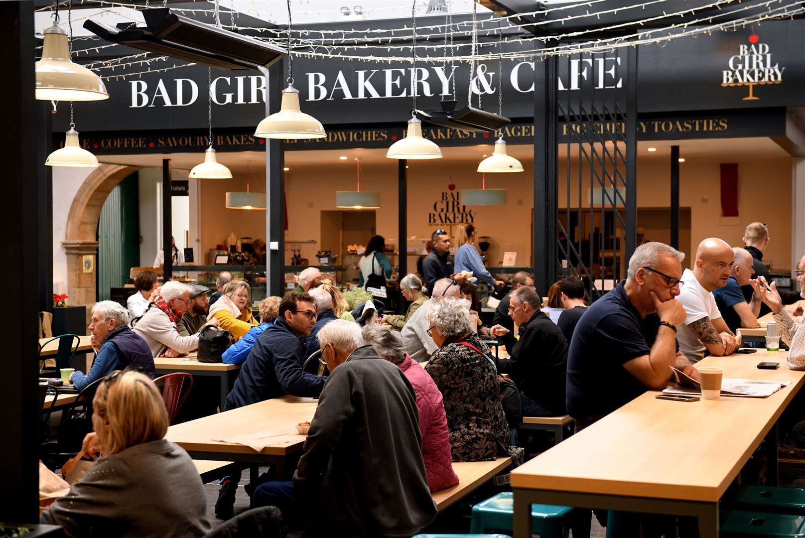 The busy Victorian Market food hall. Picture: James Mackenzie.