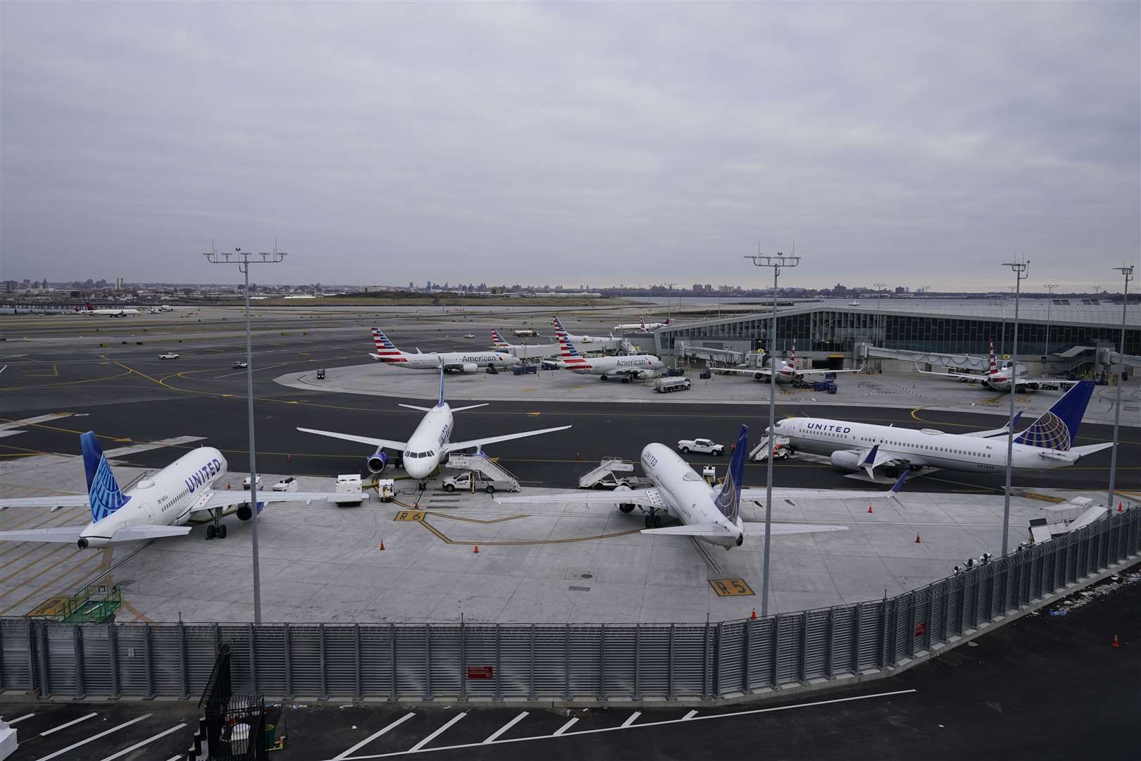 Planes at LaGuardia Airport in New York (Seth Wenig/AP)
