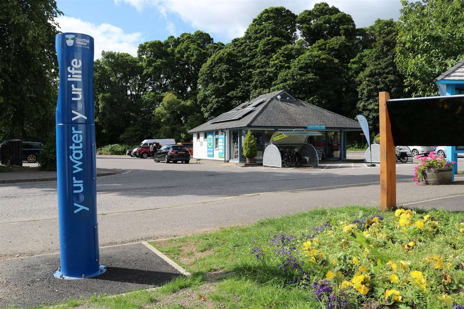 Thirsty residents and visitors can fill their reusable water bottles at the Top up Tap at the Loch Ness Hub in Drumnadrochit.