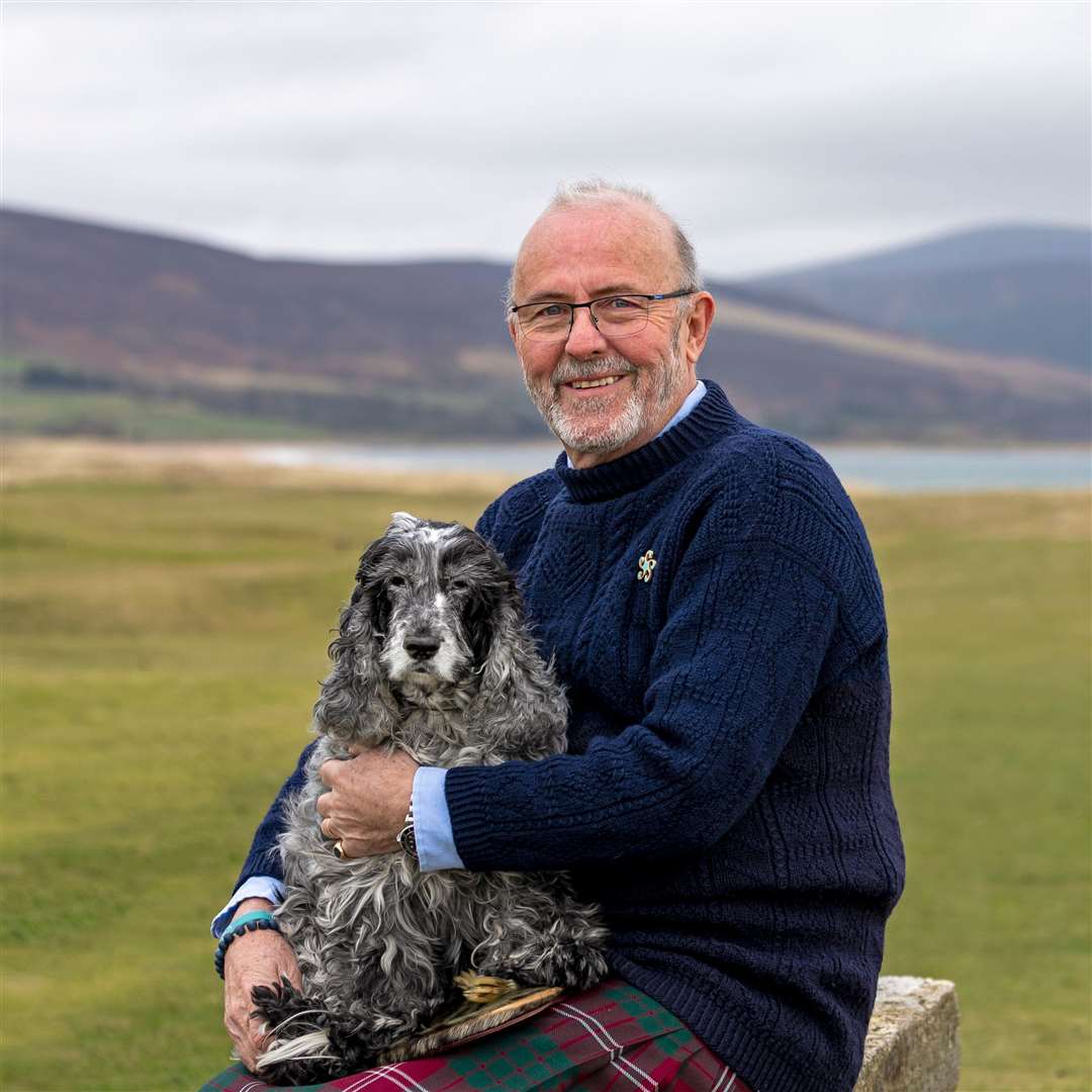 Guy Crawford, the chief executive of Highland Coast Hotels and his dog, Misty. Picture: Highland Coast Hotels.