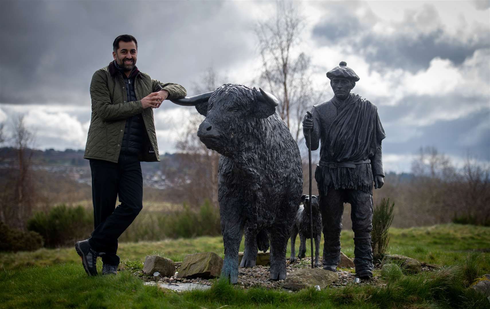 First Minister Humza Yousaf on a recent visit to Dingwall. Picture: Callum Mackay.