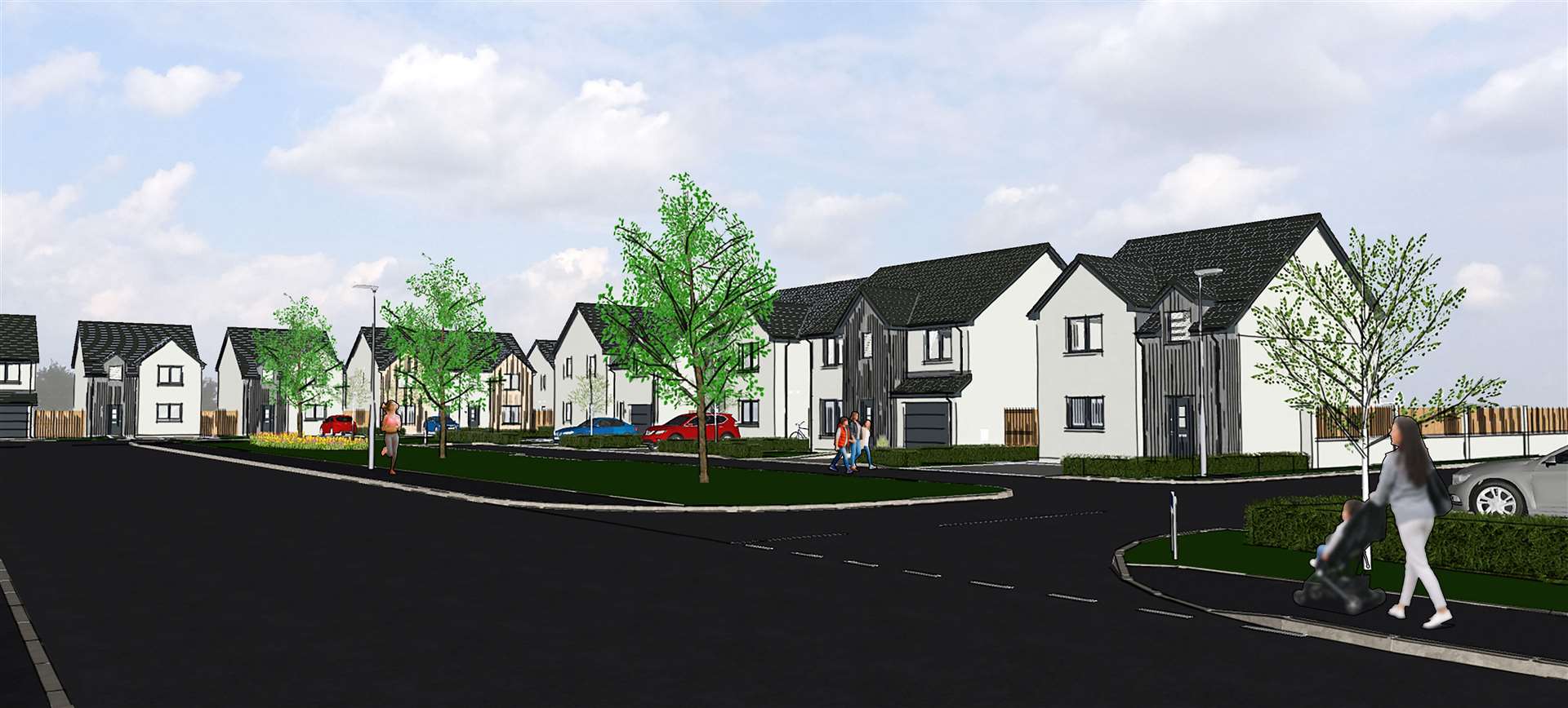 Artist's impression released by Kirkwood Homes of how the Fairways development might look when finished.