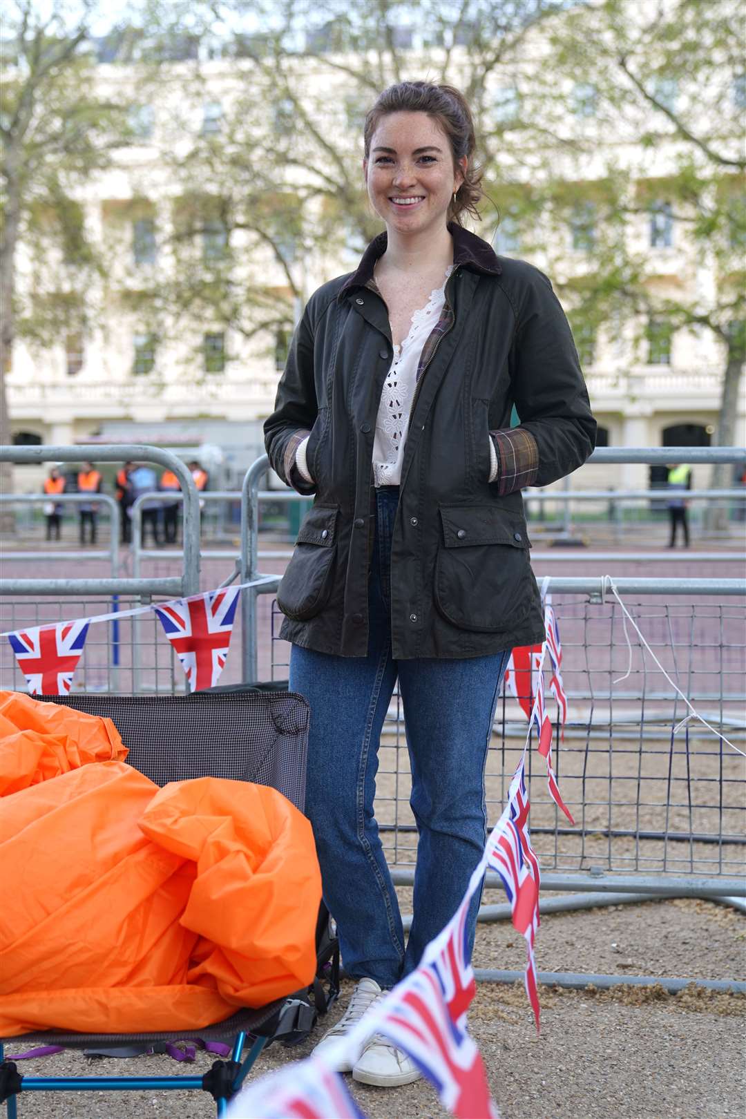 Sarah Exner, from Texas, on The Mall in central London(James Manning/PA)