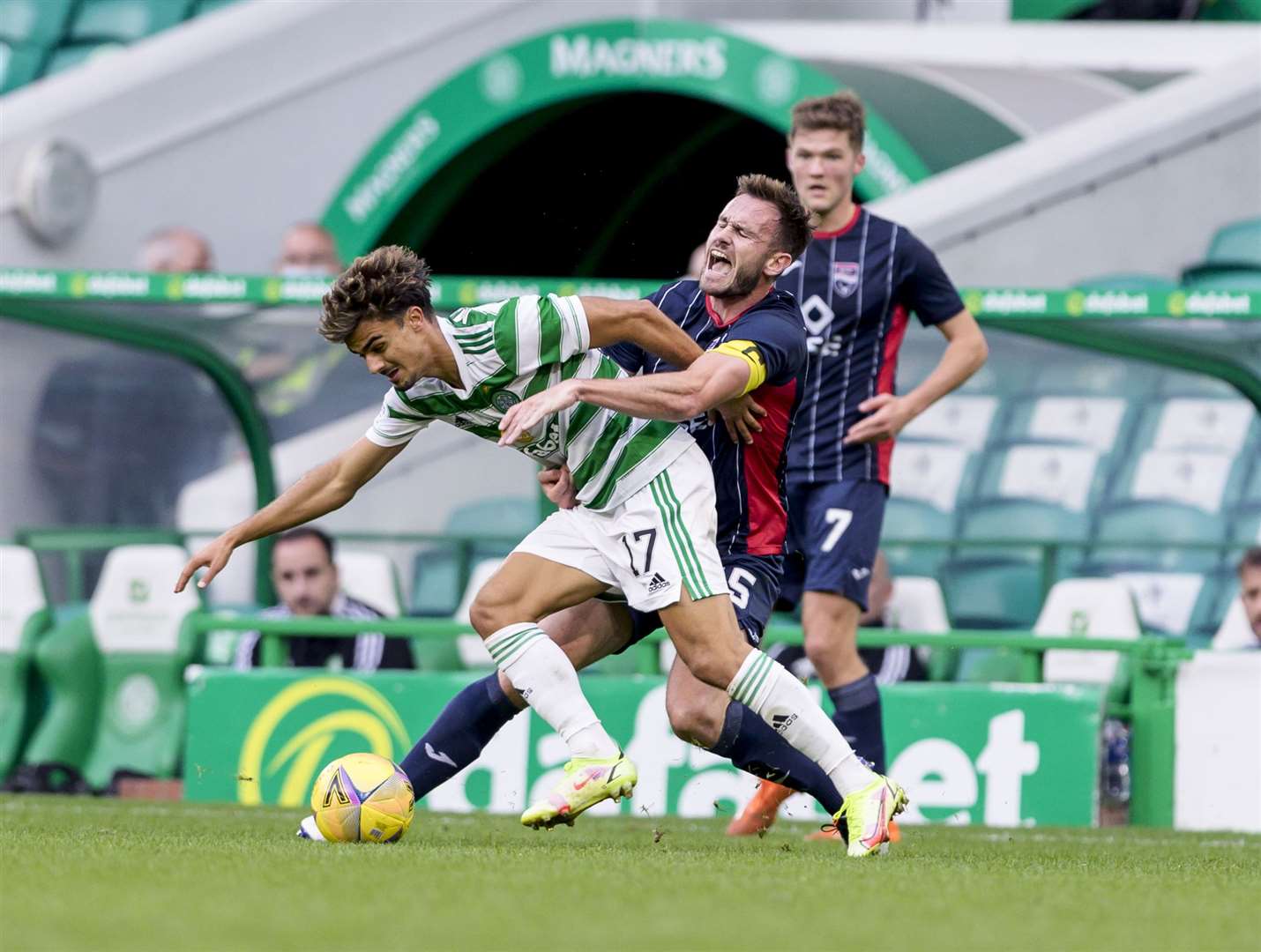 Jota's late goal sealed the points for Celtic against Ross County in Dingwall. Picture: Ken Macpherson