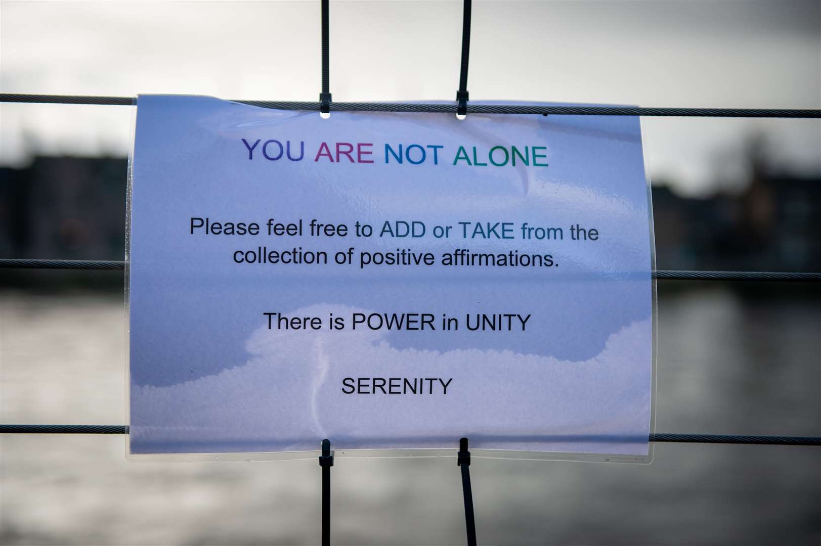 Messages have been placed along the River Ness by members of Serenity.