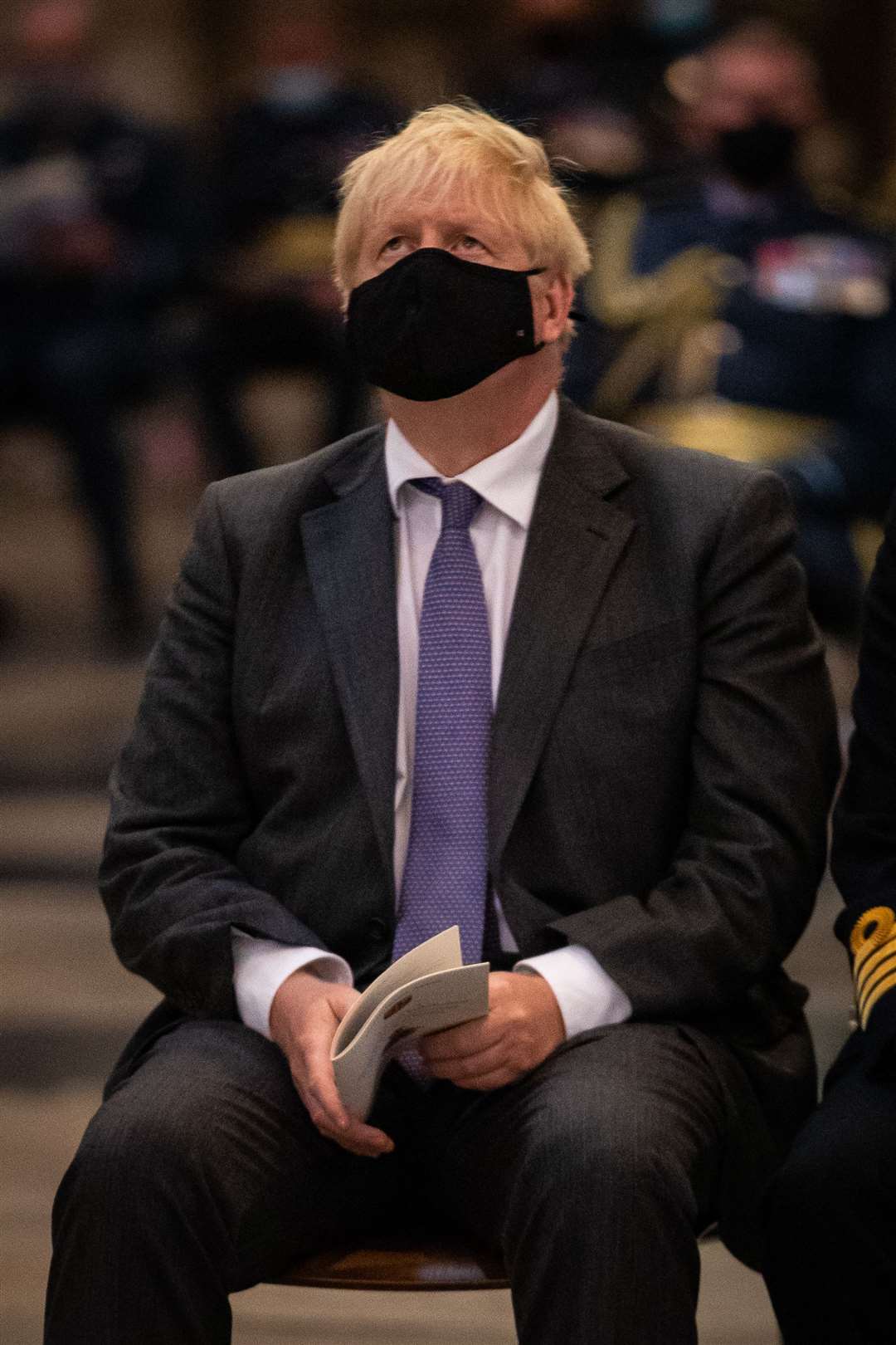 Boris Johnson during a service to mark the 80th anniversary of the Battle of Britain at Westminster Abbey (Aaron Chown/PA)