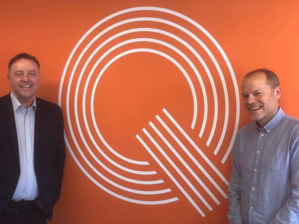 Peter Kane of System2 and Quatro managing director Gary Pleasants mark the new deal.