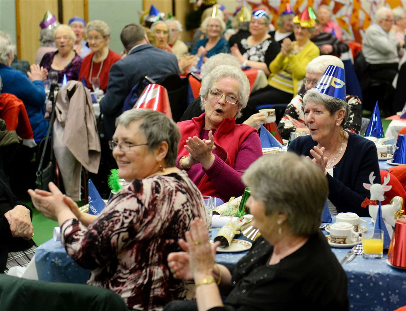 Dalneigh Pensioners Christmas Dinner: Singing along to christmas songs. Picture: Gary Anthony.