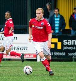 Goalscorer Liam Boyce in action for Ross County at Nairn.