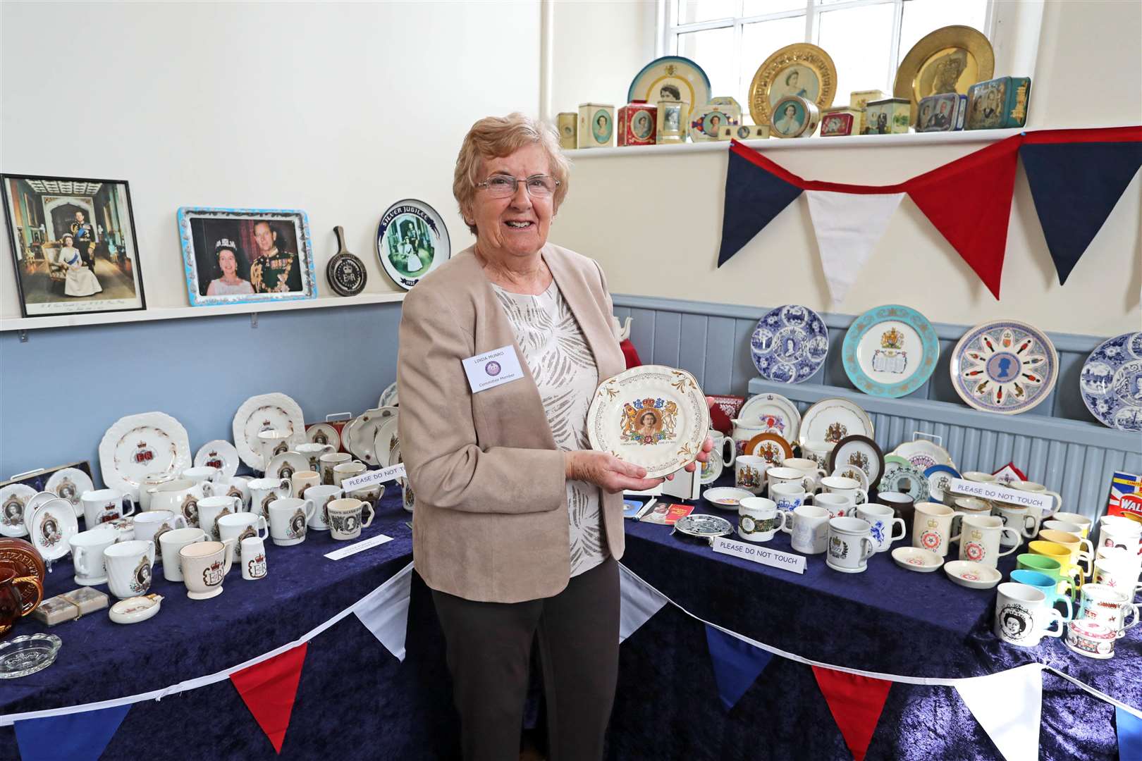 Linda Munro with a small selection of her extensive range of royal memorabilia inside the heritage centre. Picture: James Gunn