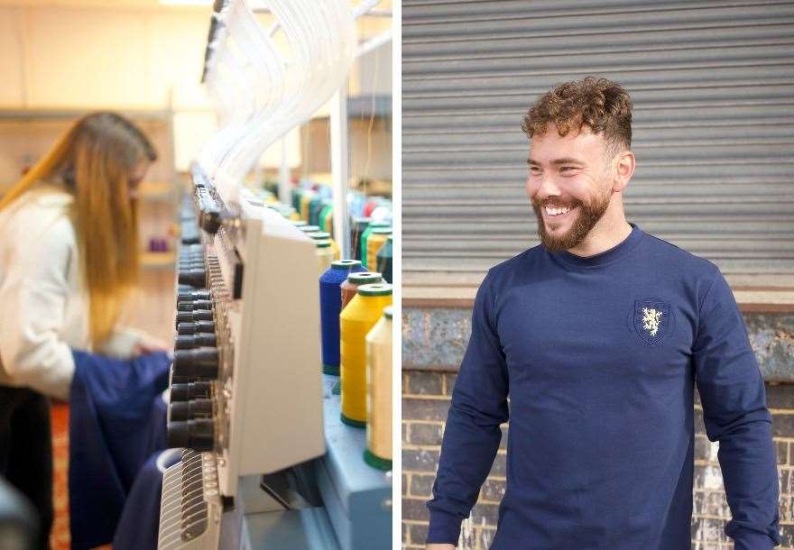 The new range of Scotland shirts marking a series of key anniversaries are manufactured by hand in the UK at TOFFS' factory in Gateshead.