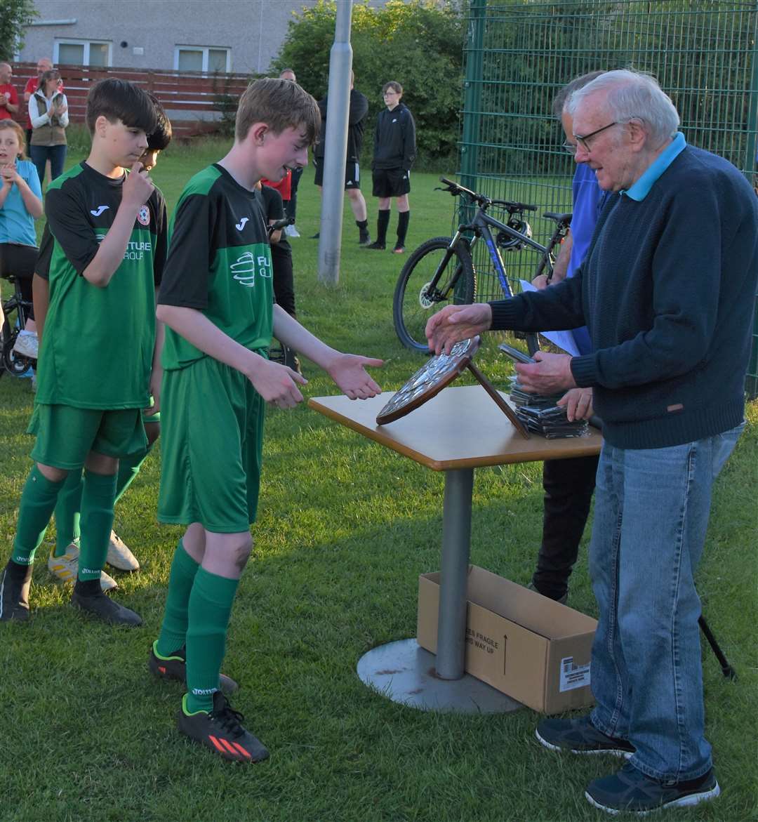 Jackie Sutherland has given decades of support to developing local footballing talent.