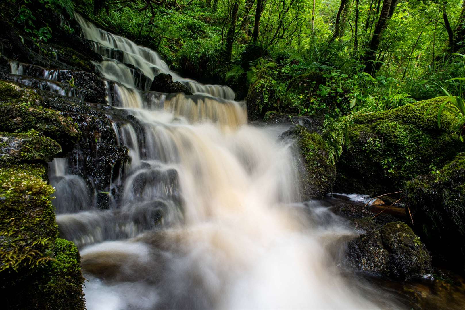 A waterfall on the Cladagh Glen Walk. Picture: PA Photo/Renato Granieri