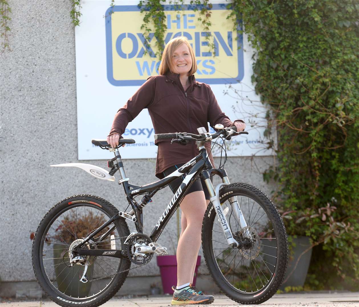 Operations director at the Oxygen Works Beth Morrison gears up for cycle challenge. Picture: Gary Anthony..