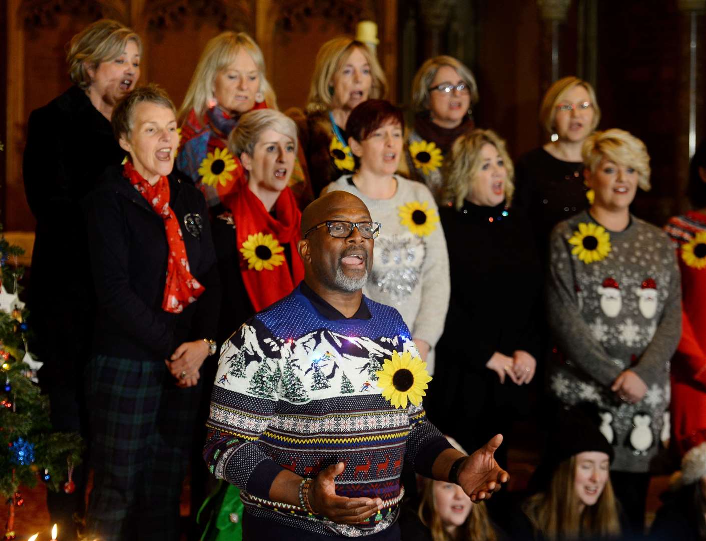 Highland Voices Choir recorded their Christmas video at Inverness Cathedral, led by Tony Henry.