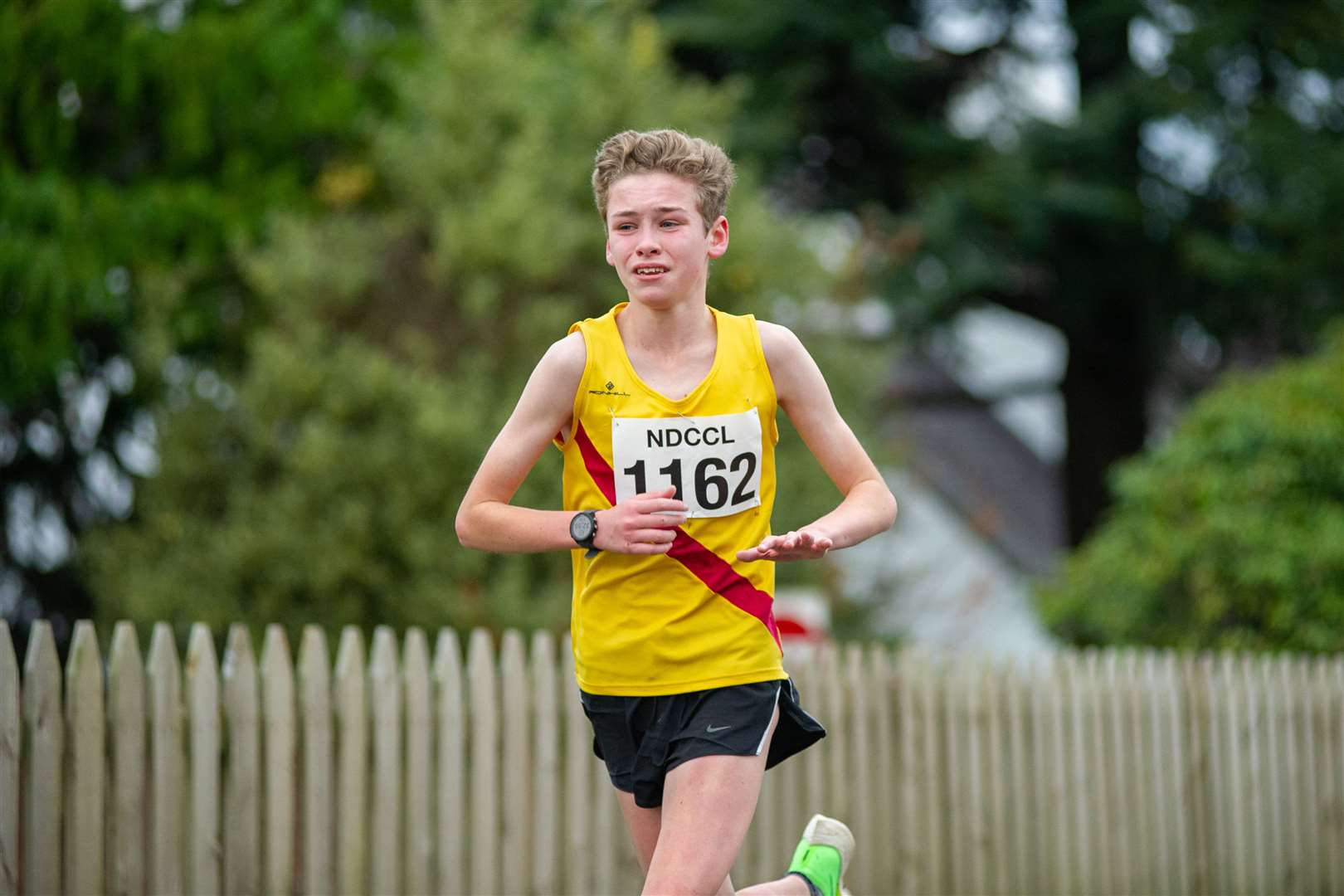 Inverness Harriers' #1162 Lucas Cairns finished the race in a time of 33:25 in 12th overall...The 'Back to Basics' 10k race, held on the back roads to the north of Forres. ..Picture: Daniel Forsyth..
