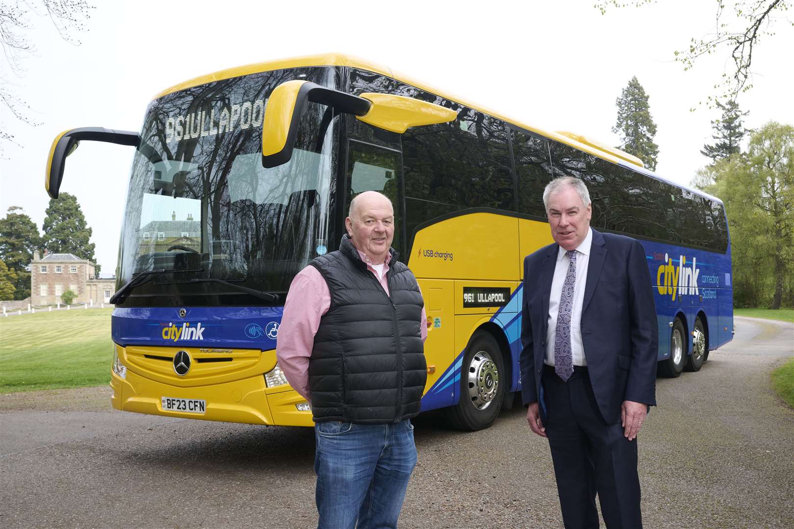 D&E Coaches Citylink Bus at Culloden House Hotel, Inverness.