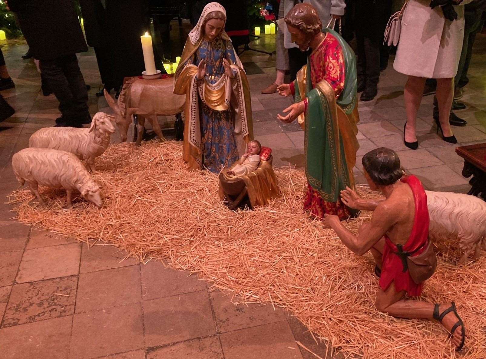 Nativity scene at Westminster Abbey.