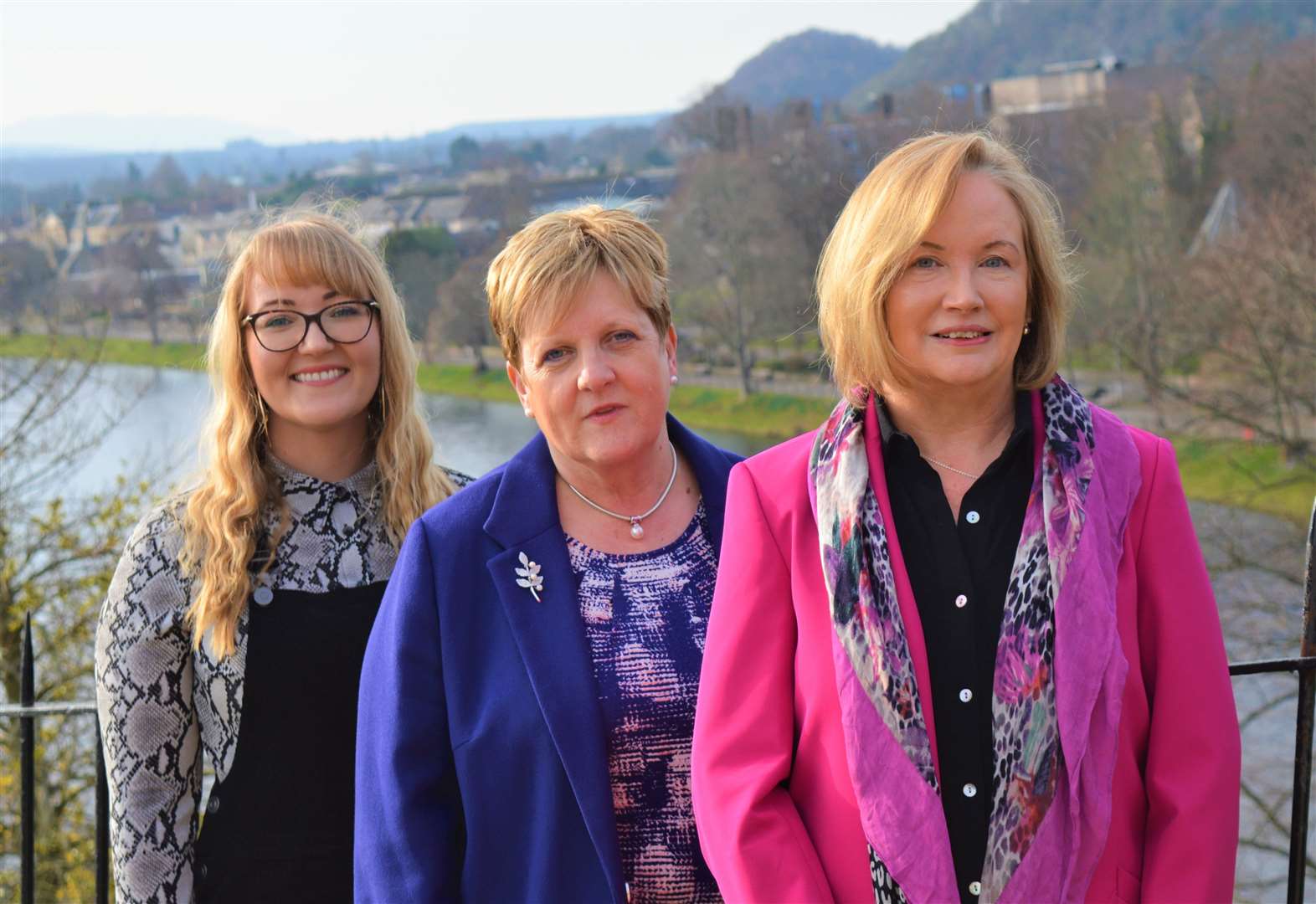 Margaret Kirk (right) with Mairi Macdonald (left, Birchwood Highland fundraising and communications manager) and Annabel Mowat.