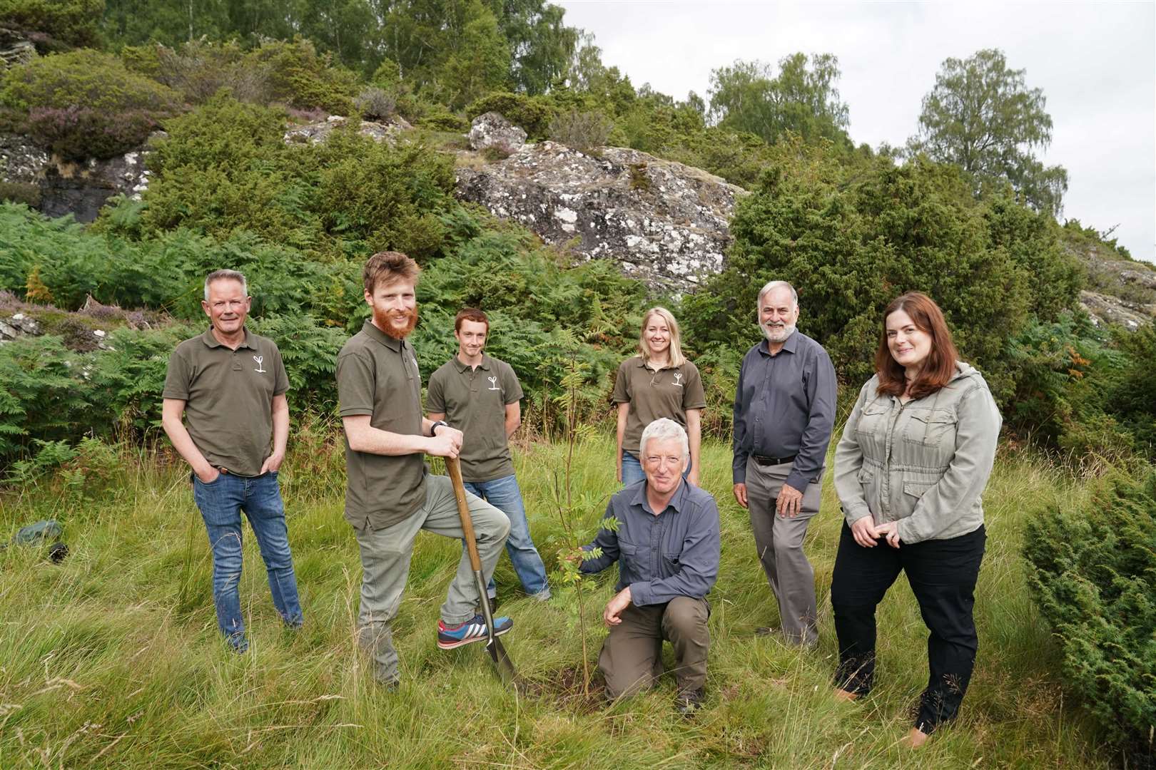Trees for Life's members at the Dundreggan rewilding estate near Loch Ness.