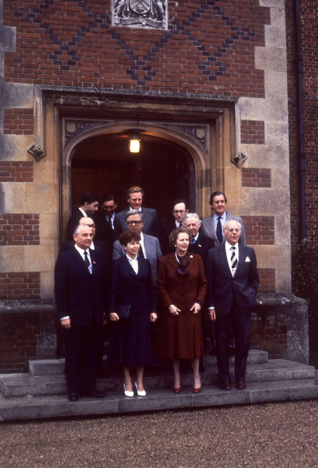Mikhail Gorbachev and his wife met Margaret Thatcher and her husband Denis at Chequers (PA)