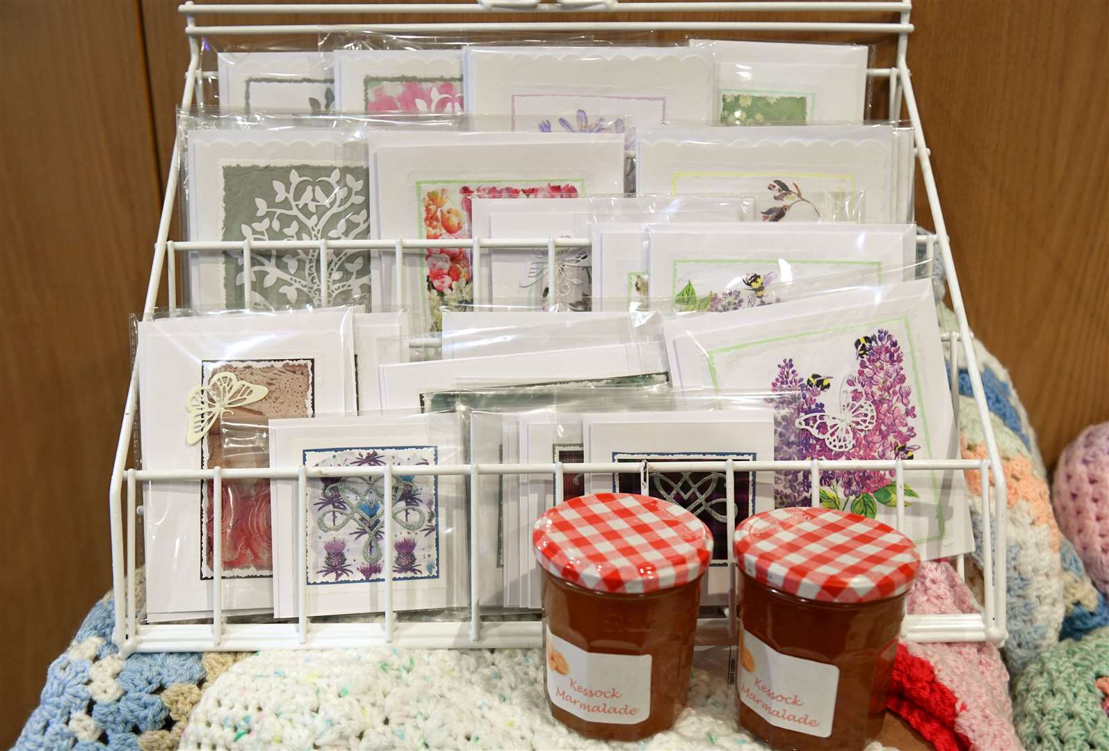 100 home made cards and 2 of the 100 pots of home made marmalade. Picture: James Mackenzie