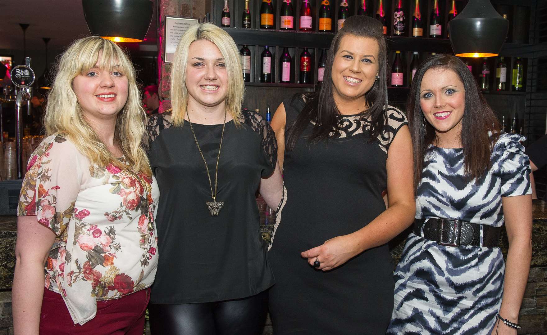 City Seen 12JAN 2013..Having a girls night out in the Den are (left to right) Stacie Fraser, Heather Thompson, Lisa MacPherson and Roz Maclean...Picture: Callum Mackay. Image No. 020851.
