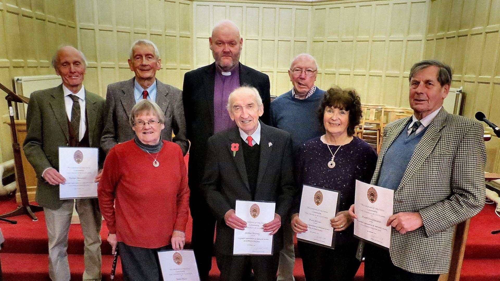 The elders were presented with their certificates by locum minister Rev James Bissett.