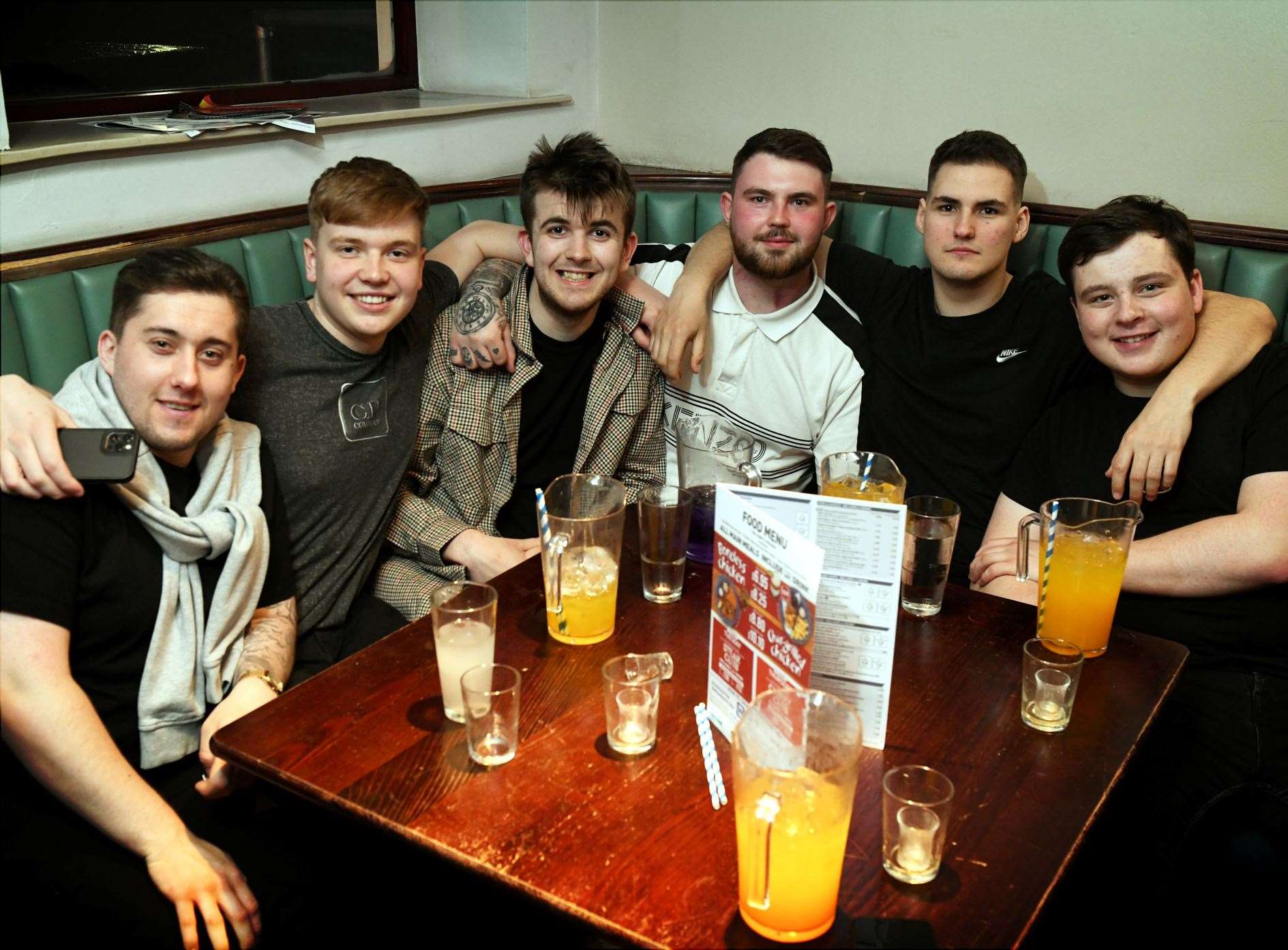 Daniel McDirmid (3rd from left) on his Stag Do