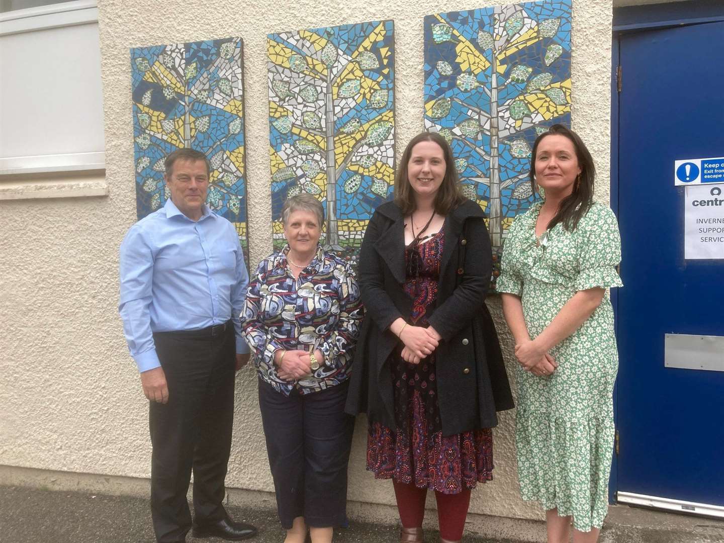 From left: David Brookfield (Centred chief executive), Annabel Mowat (Centred depute chief executive), Emma Roddick (MSP) and Dr Clare Daly (Centred head of communications and research).