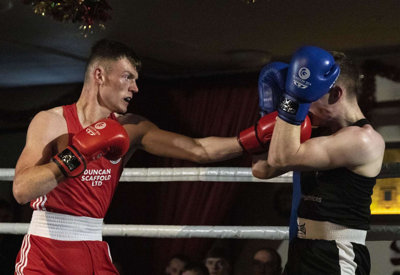Highland Boxing Academy's Luke Urquhart scored a unanimous decision over Caithness boxer Cailean Frazer in December 2021. Picture: David Rothnie