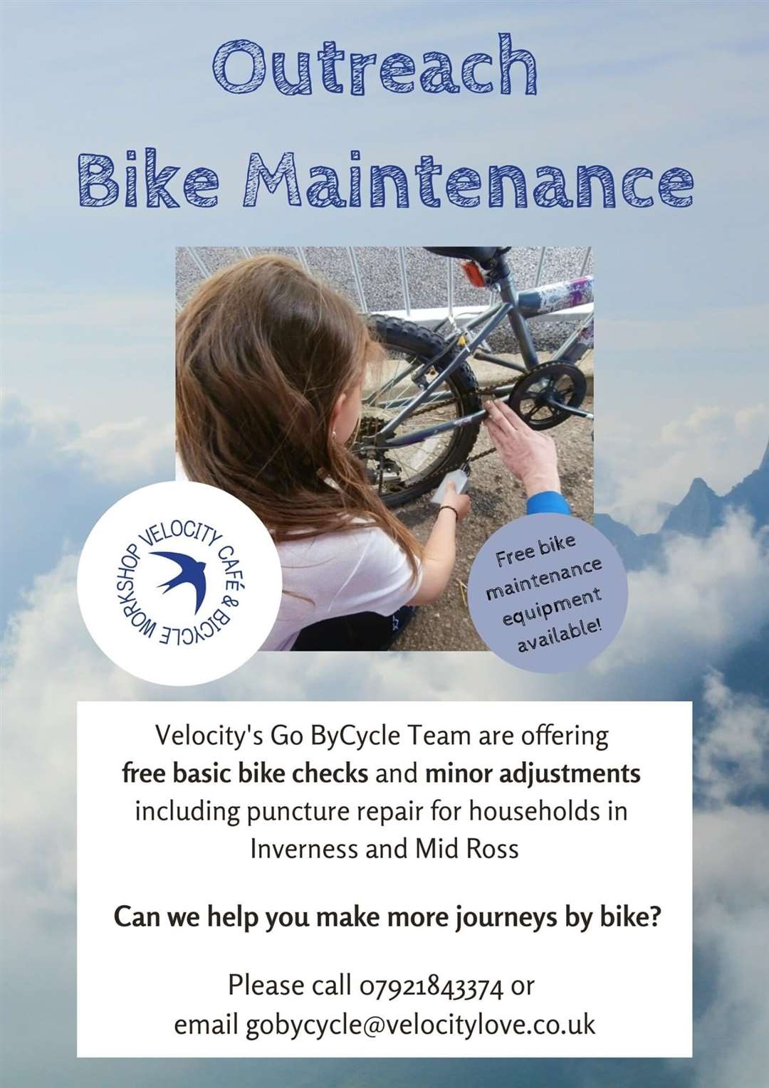 The project is running a series of free cycling sessions.