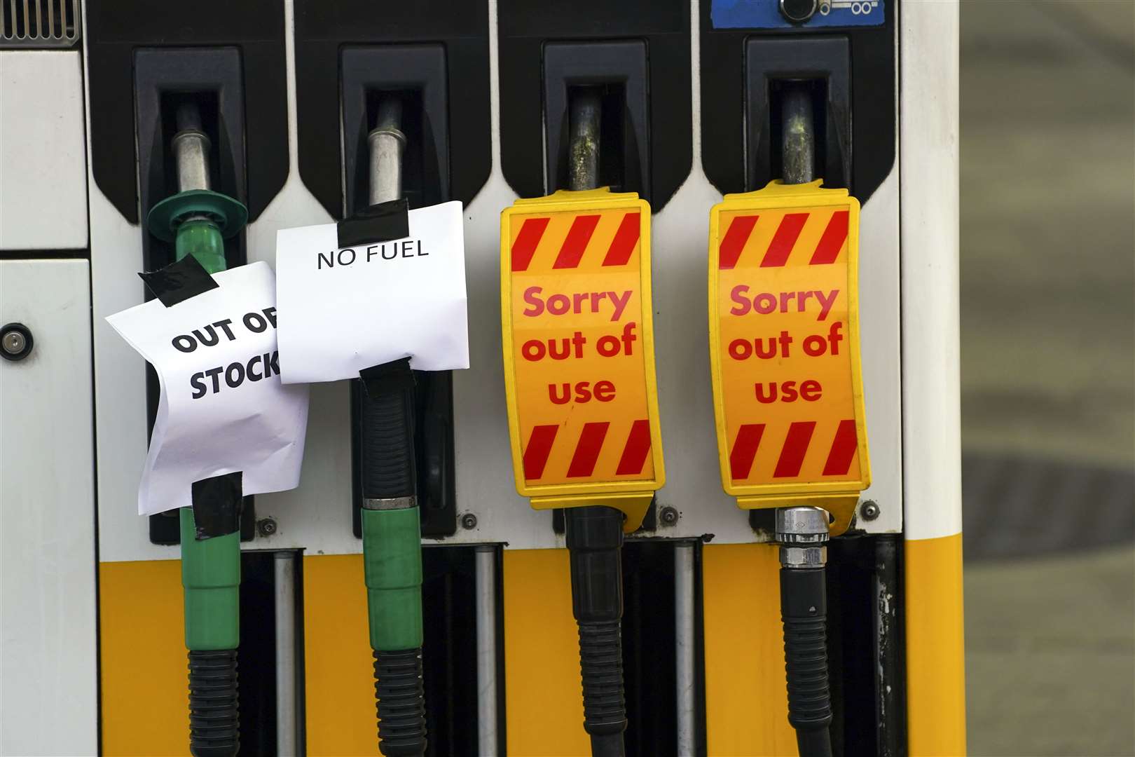 Thousands of petrol stations across the UK are out of fuel, according to an industry body (Steve Parsons/PA)