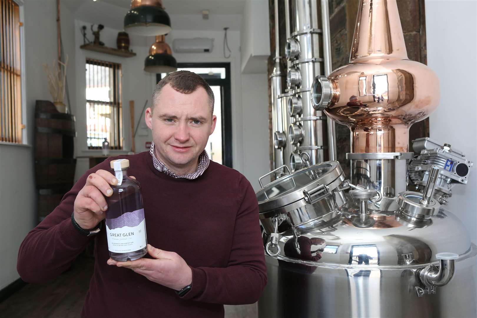 Daniel Campbell has founded The Great Glen Gin Distillery at Drumnadrochit on the shores of Loch Ness. Picture: Peter Jolly