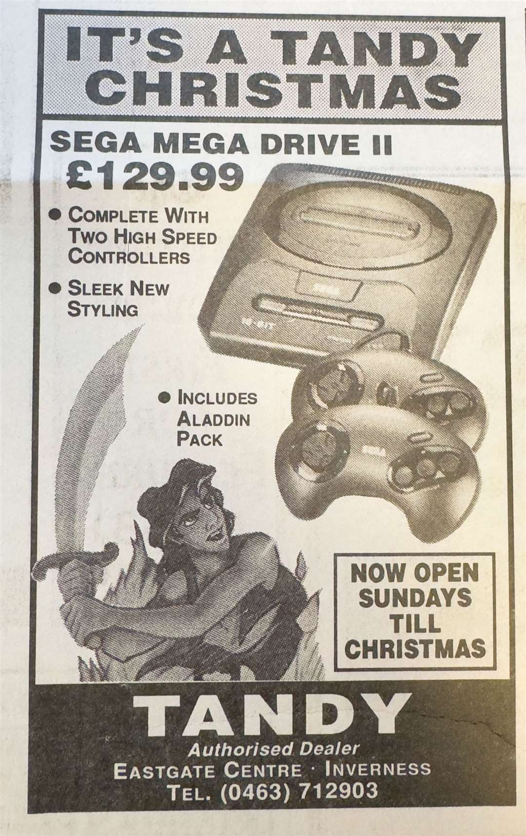 Christmas ad for Tandy 1993.