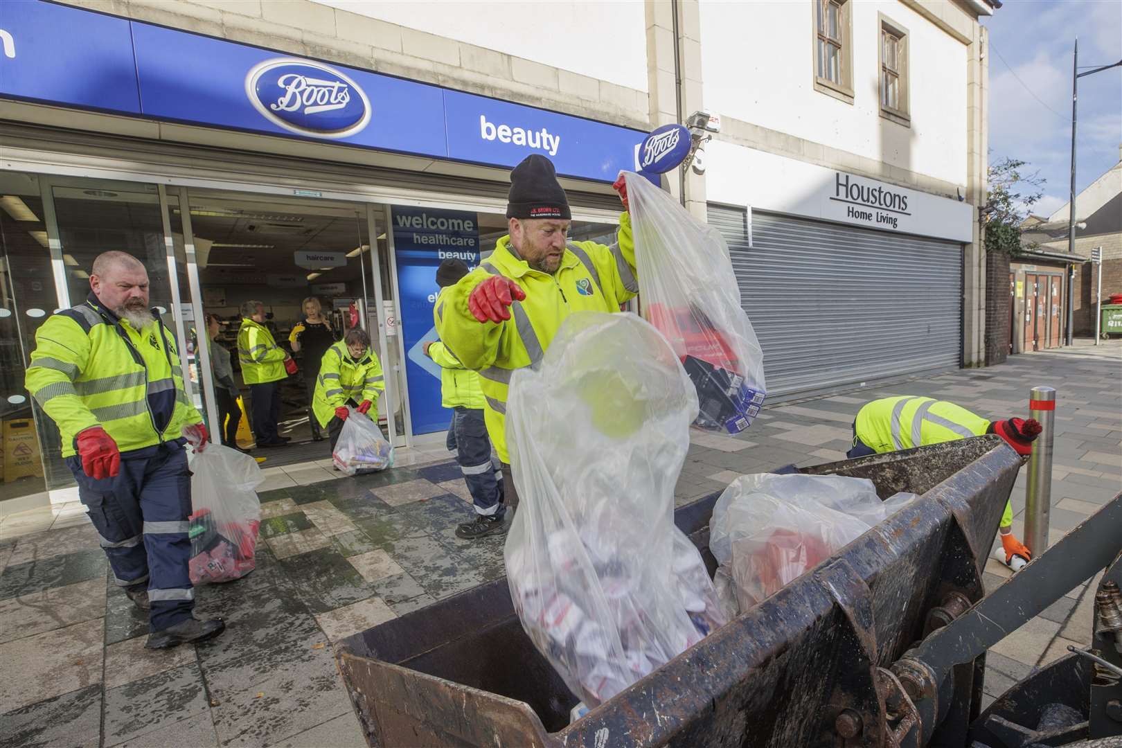 Council workers help clean up Downpatrick (Liam McBurney/PA)