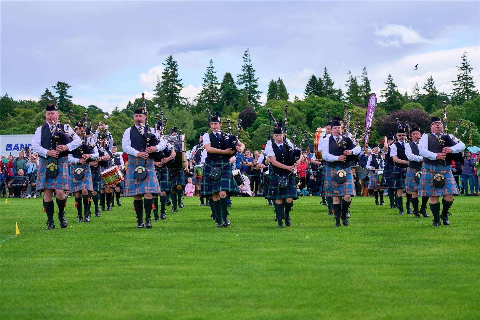 City of Inverness Pipe Band and guests from the Forres and District Pipe Band. Picture: Sanjay Das
