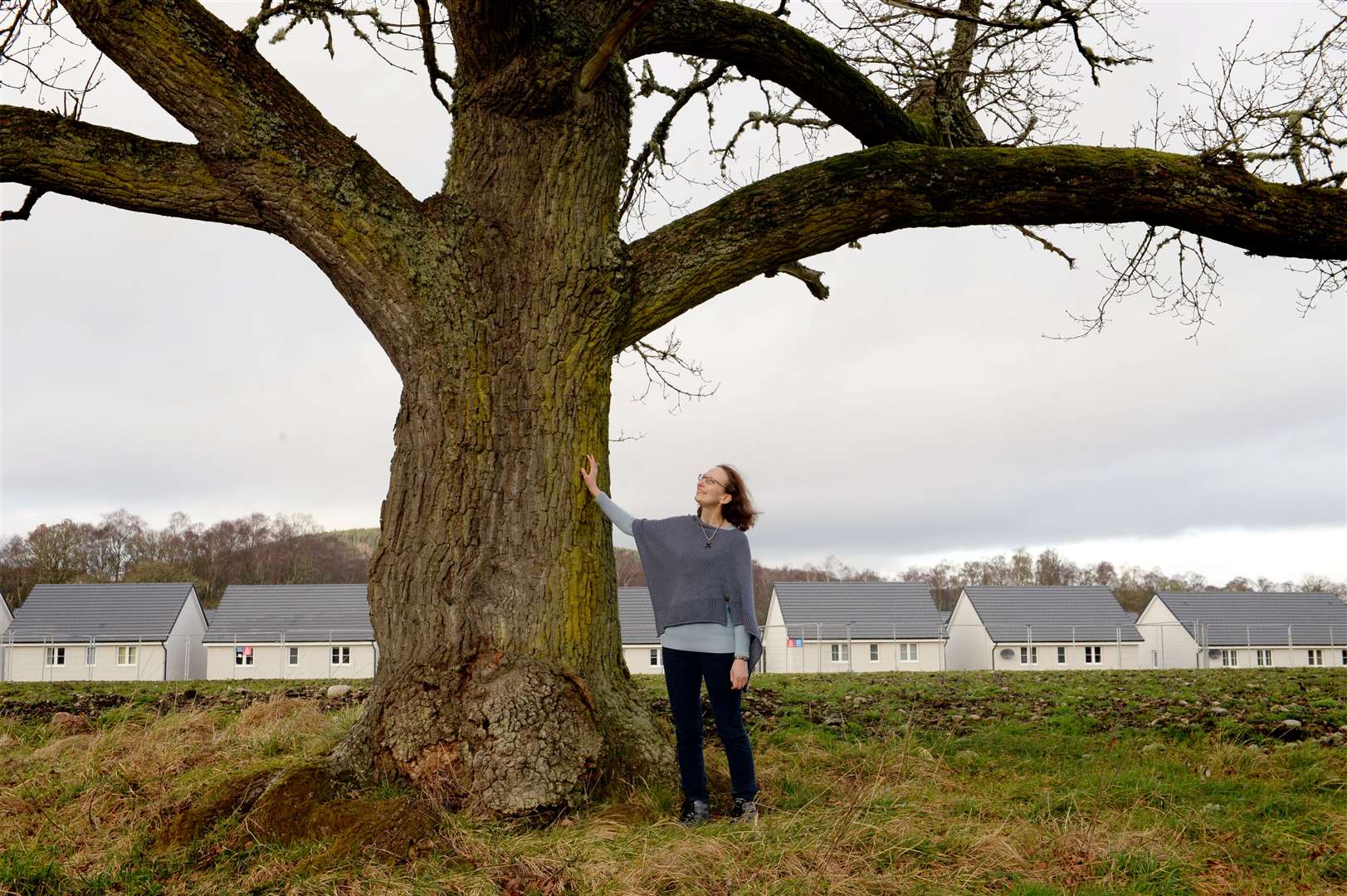 Kay Kelly with the sessile oak she wants to see spared.