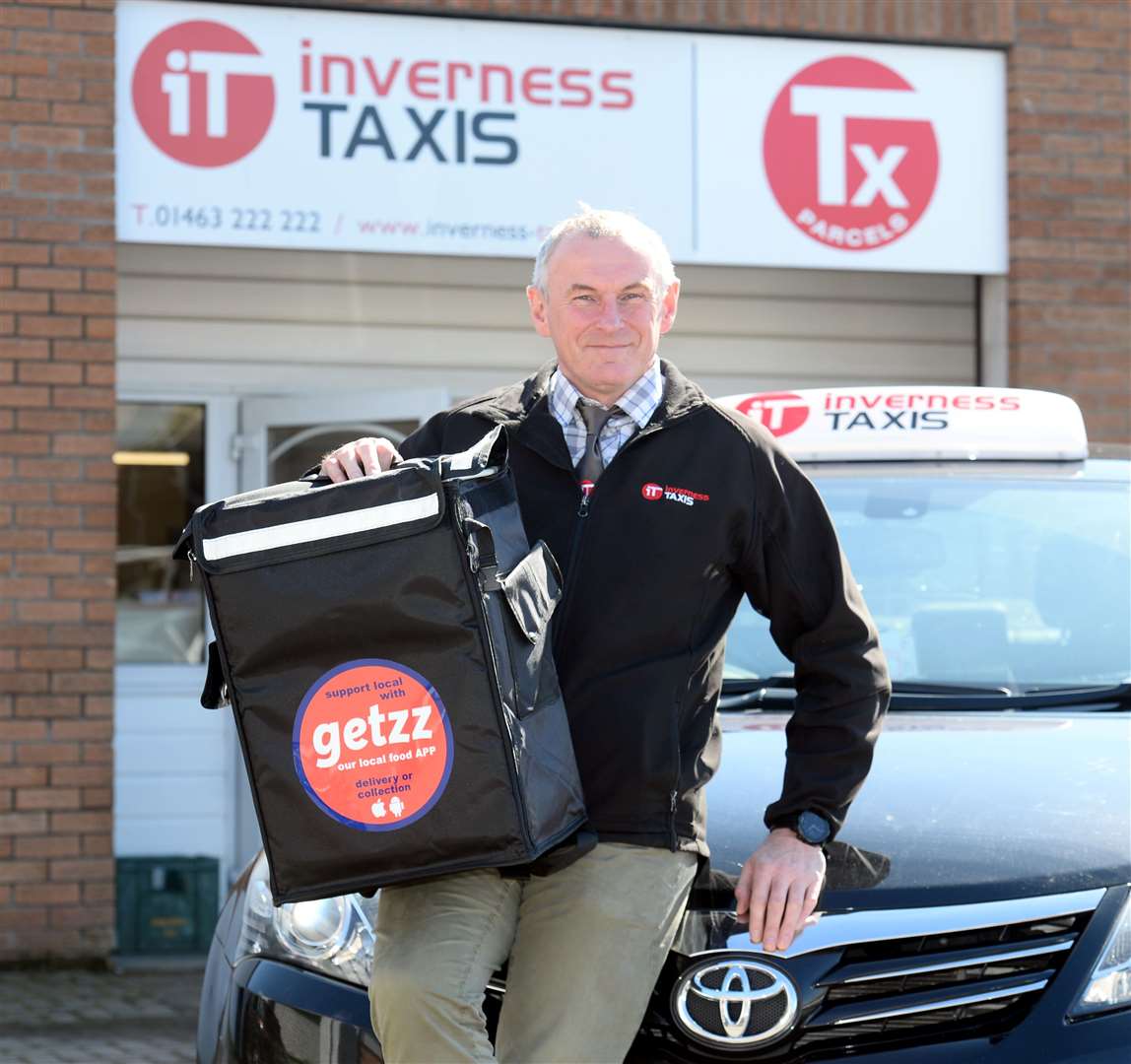 gavin Johnston,managing director of Inverness Taxis..Firm has just had a record weekend with taxi and food delivery app Getzz...Picture: Gary Anthony..