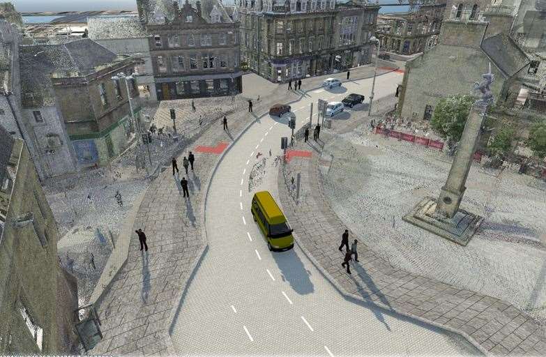 Illustrative images of how Academy Street could look by 2024.