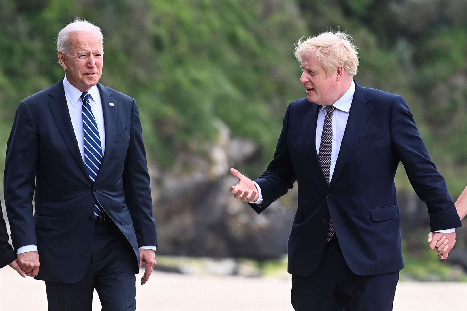 Joe Biden and Boris Johnson discussed the Harry Dunn case (Toby Melville/PA)