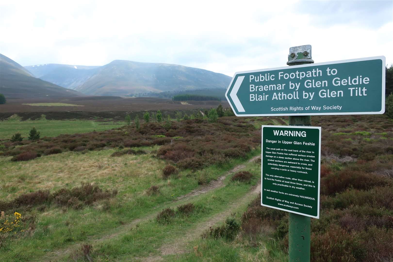 The way to Glen Geldie and Glen Tilt from Glen Feshie. Picture: John Davidson