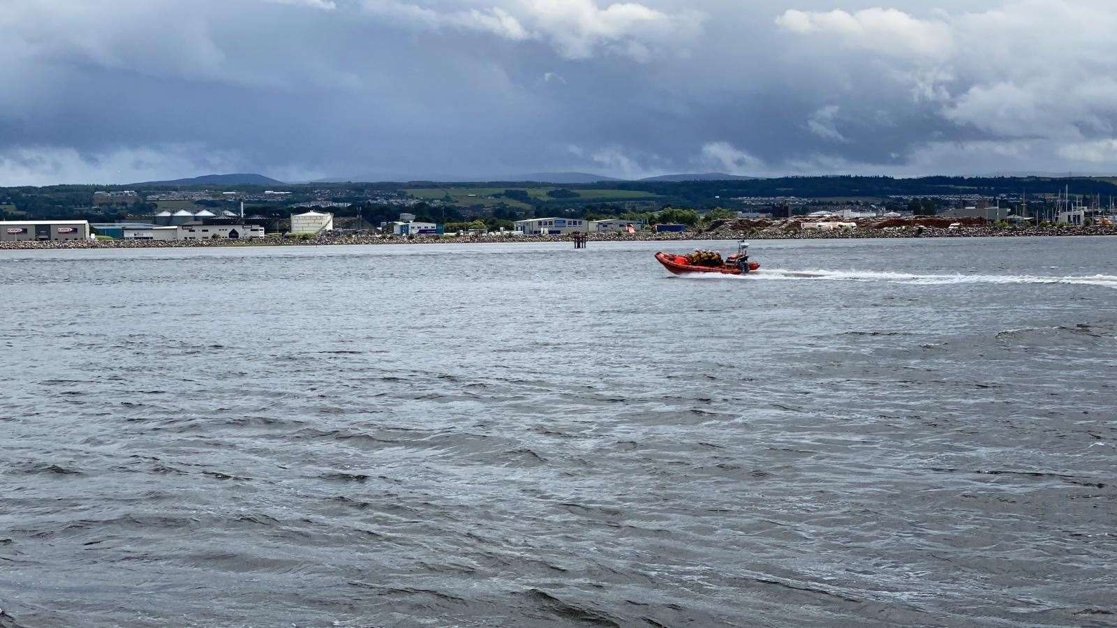 A carefully selected Kessock crew made good speed to the lifeboat shout yesterday. Picture: RNLI