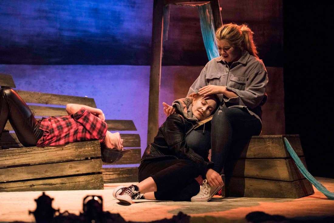 Dogstar Theatre's The Stornoway Way with - frm left - Chloe-Ann Tylor Naomi Stirrat and Rachel Kennedy. Picture: Leila Angus