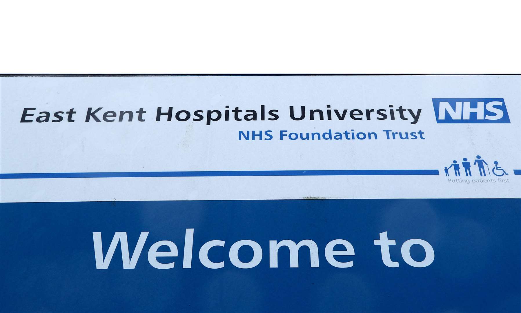 An East Kent Hospitals University NHS Foundation Trust sign (Gareth Fuller/PA)