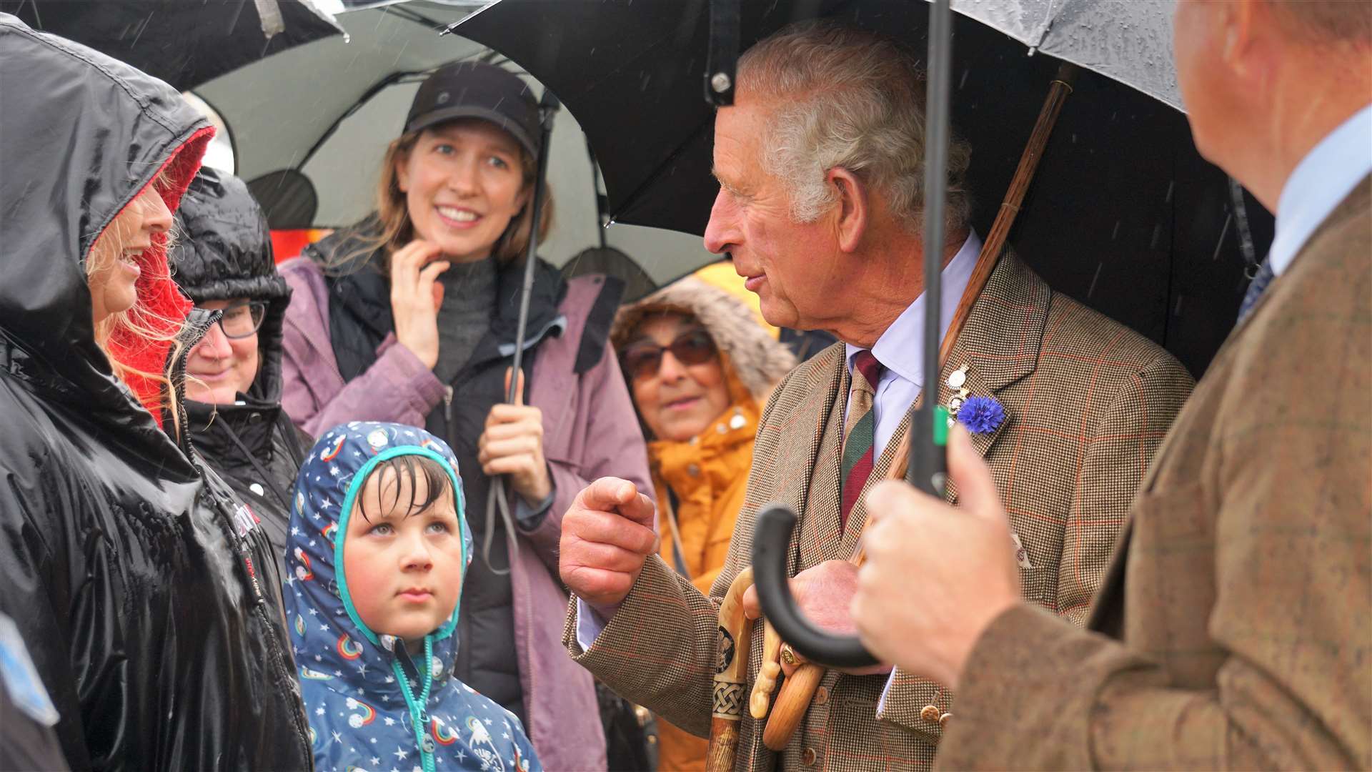 Prince Charles chats to some visitors at the event. Picture: DGS