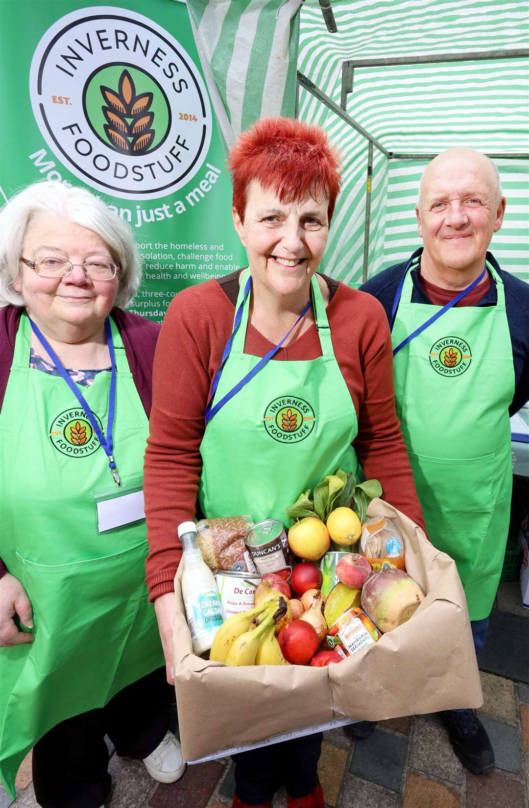Margaret Macdonald, Pam Urquhart and Dave Kemp from Inverness Foodstuff. Picture: James Mackenzie